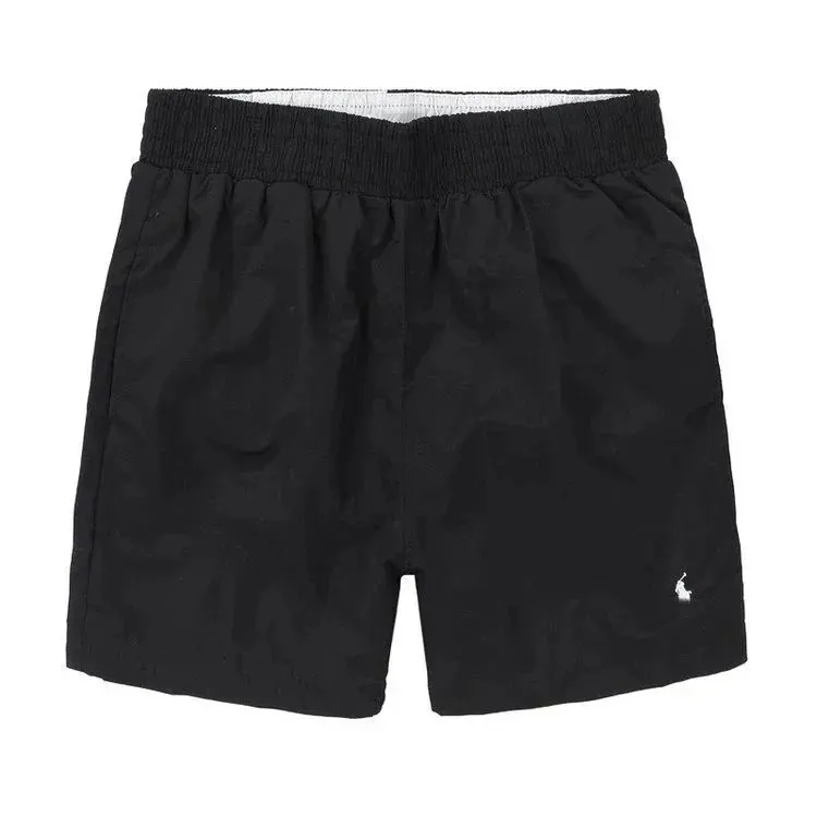 Black Elasticated-Waist Shorts With Mesh Liner — merchant catalogue photo