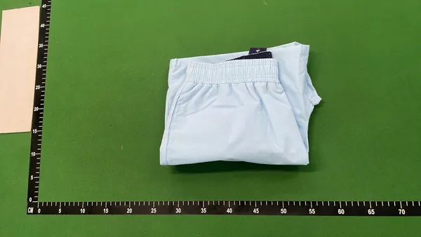 Black Elasticated-Waist Shorts With Mesh Liner (Green) — warehouse QC photo 4