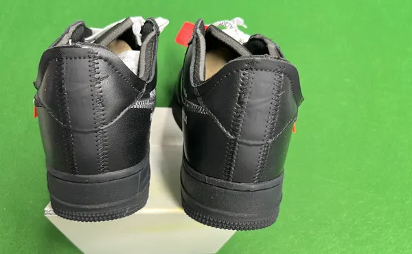 Black Leather Low-Top Sneakers With Zip Tie — warehouse QC photo 3