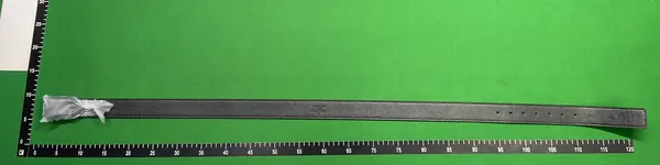 Brown Checkerboard Print Belt With Silver Buckle — warehouse QC photo 5