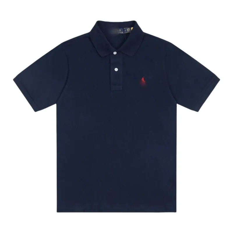 Black Pique Knit Polo Shirt — merchant catalogue photo