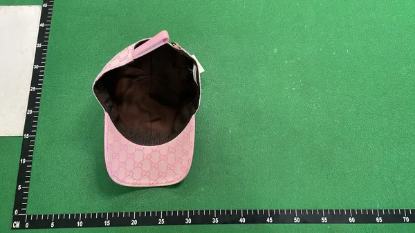 Pink Tonal Pattern Curved Brim Baseball Cap — warehouse QC photo 3