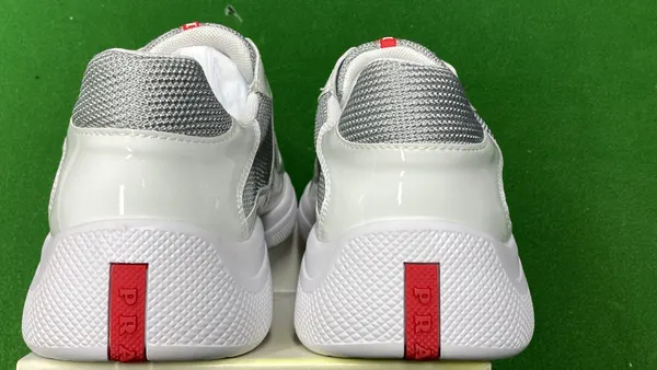 Navy Patent And Mesh Low-Top Sneakers — warehouse QC photo 3