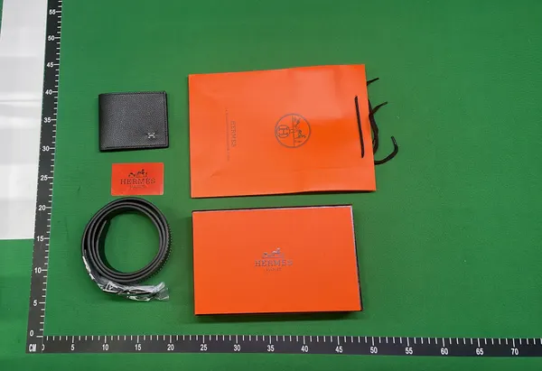 Black Leather Belt With Matte Black Buckle — warehouse QC photo 3