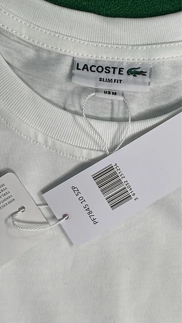 Plain Crewneck Tee With Embroidered Chest Logo — warehouse QC photo 5