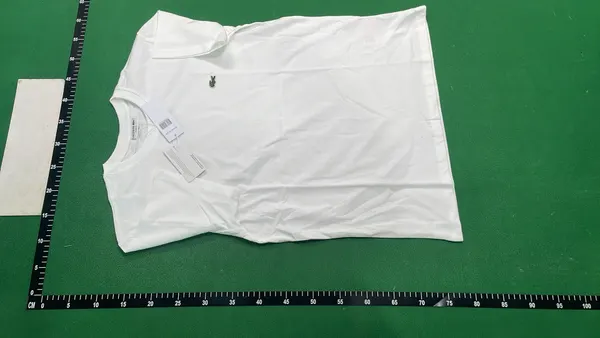 Plain Crewneck Tee With Embroidered Chest Logo — warehouse QC photo 6