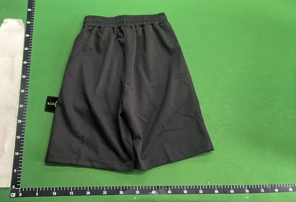 Black Fleece Sweat Shorts With Drawstring Waist — warehouse QC photo 3