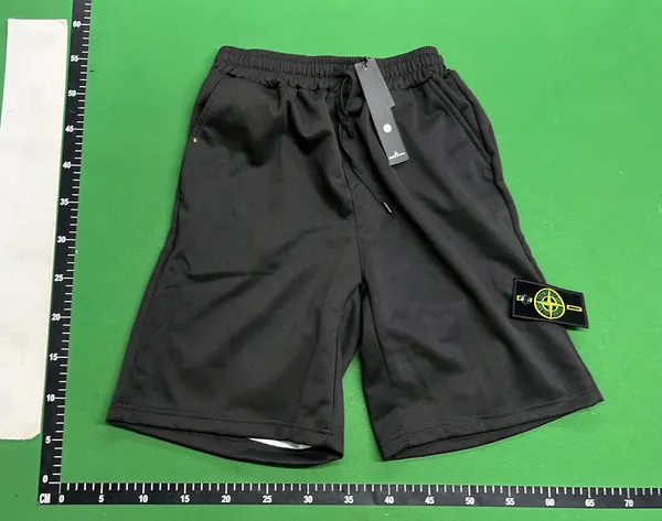 Black Fleece Sweat Shorts With Drawstring Waist — warehouse QC photo 6