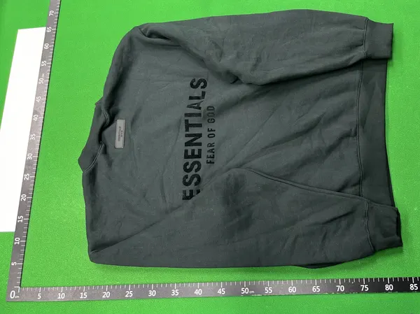 Heather Gray Crewneck Sweatshirt With Back Print — warehouse QC photo 3
