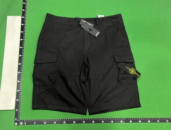 Olive Green Cargo Shorts With Flap Pockets — warehouse QC photo 2