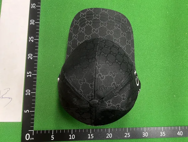 Pink Monogram Jacquard Baseball Cap — warehouse QC photo 2
