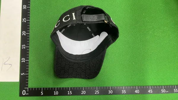 Pink Monogram Jacquard Baseball Cap — warehouse QC photo 3