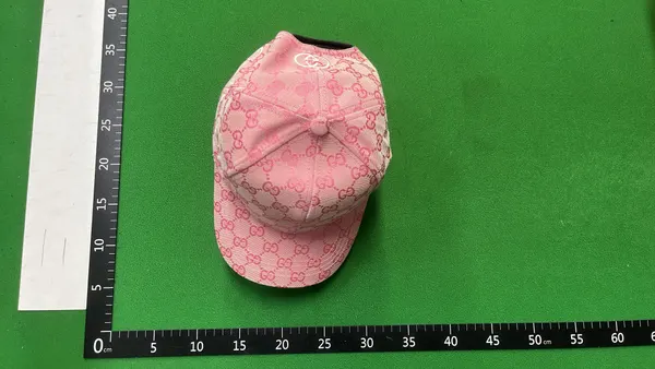 Pink Monogram Jacquard Baseball Cap — warehouse QC photo 4