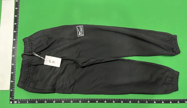 Faded Black Fleece Jogger Sweatpants — warehouse QC photo 2