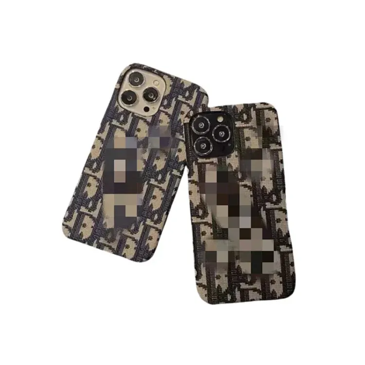 Beige Monogram Fabric Phone Case — merchant catalogue photo