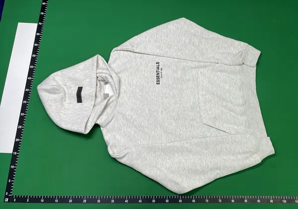 Oversized Pullover Hoodie With Back Text Print — warehouse QC photo 2