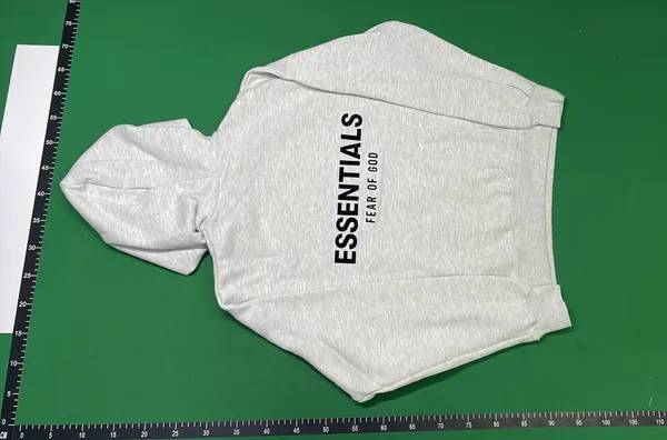 Oversized Pullover Hoodie With Back Text Print — warehouse QC photo 3