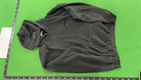 Oversized Pullover Hoodie With Back Text Print — warehouse QC photo 6