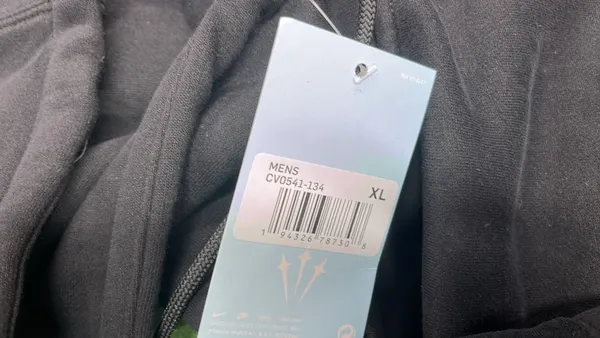Blue Pullover Hoodie With Kangaroo Pocket — warehouse QC photo 5
