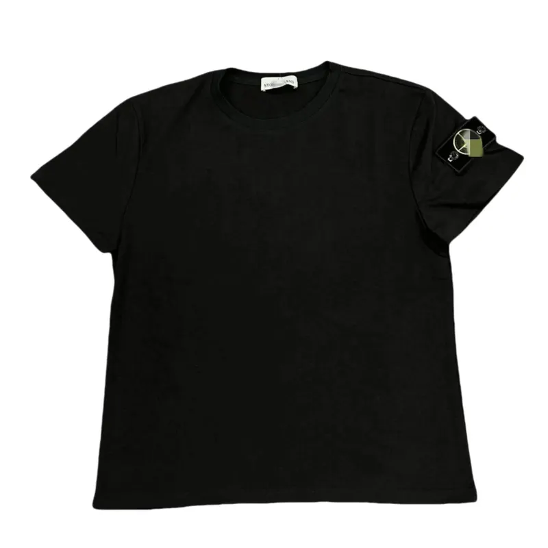 Black Crewneck T-Shirt With Sleeve Badge — merchant catalogue photo