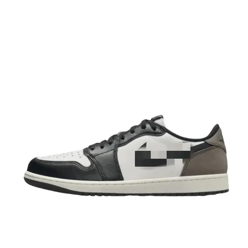 White Leather Low-Top Basketball Sneakers (Black) — merchant catalogue photo