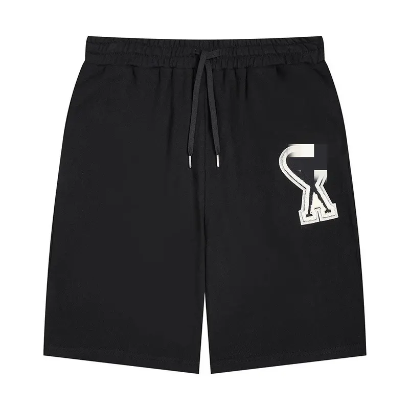 White Drawstring Sweat Shorts With Heart Print (Pink) — merchant catalogue photo