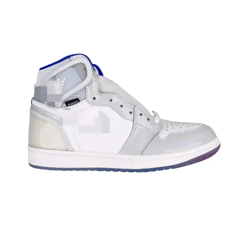 Colour-Block Leather High-Top Basketball Sneakers (White) — merchant catalogue photo