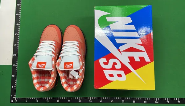 Suede Low-Top Skate Sneakers With Padded Tongue (Red) — warehouse QC photo 1