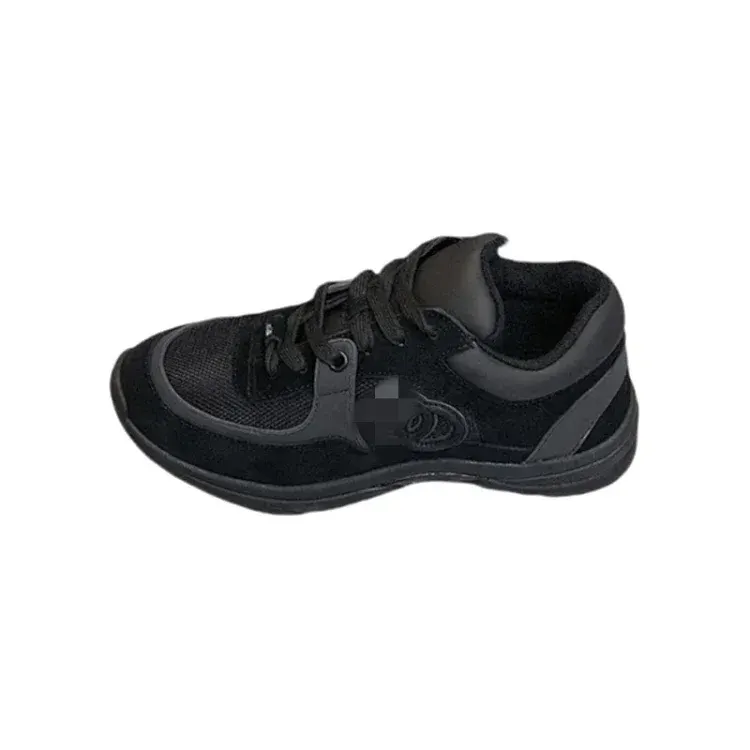 All-Black Suede And Mesh Low-Top Sneakers — merchant catalogue photo