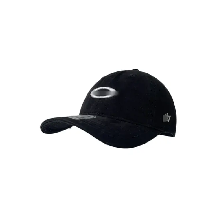 Black Washed Cotton Cap With Curved Brim — merchant catalogue photo