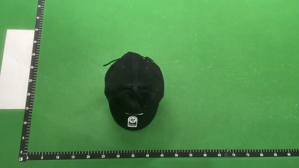 Black Washed Cotton Cap With Curved Brim — warehouse QC photo 1