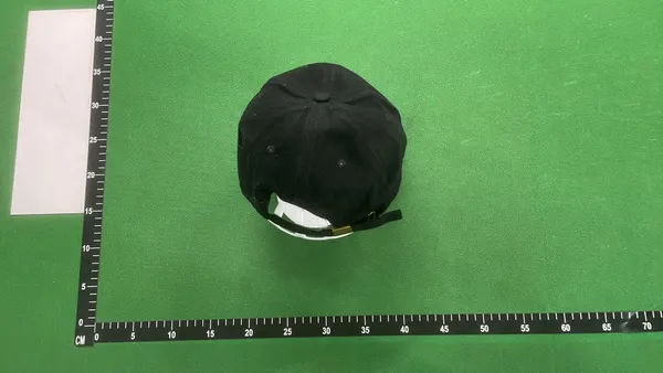 Black Washed Cotton Cap With Curved Brim — warehouse QC photo 2
