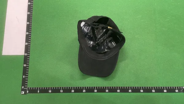 Black Washed Cotton Cap With Curved Brim — warehouse QC photo 3