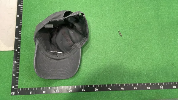 Black Washed Cotton Cap With Curved Brim — warehouse QC photo 6
