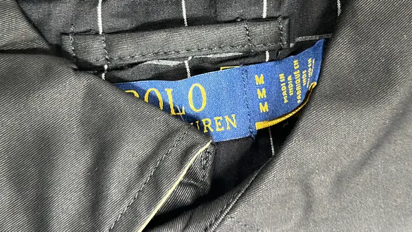 Khaki Collared Zip-Up Jacket With Plaid Lining — warehouse QC photo 1