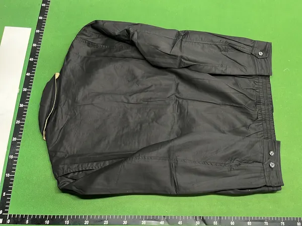 Khaki Collared Zip-Up Jacket With Plaid Lining — warehouse QC photo 3