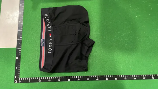 Black Boxer Briefs With Wide Elastic Waistband — warehouse QC photo 2