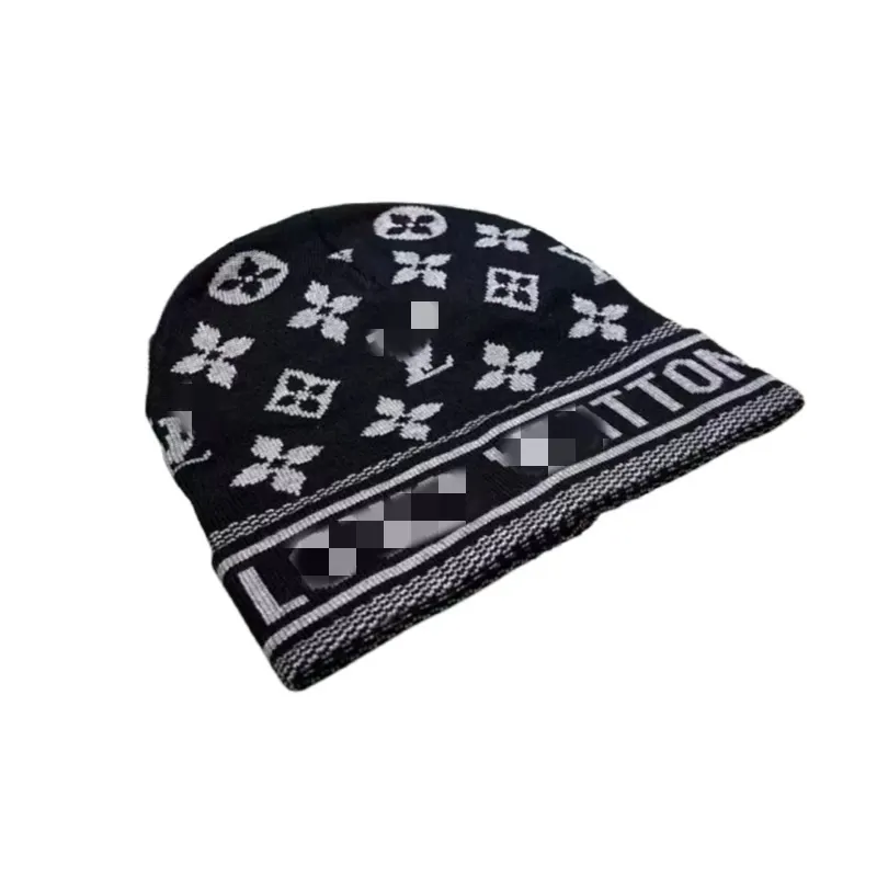 Knit Beanie With Allover Floral Jacquard Pattern — merchant catalogue photo