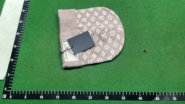 Allover Print Cuffed Knit Beanie — warehouse QC photo 6