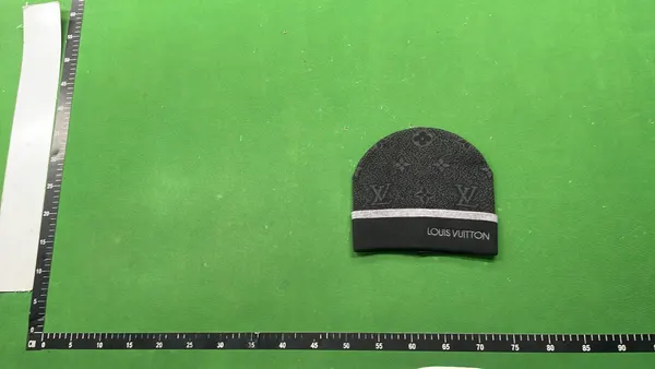 Monogram Knit Beanie And Scarf Set — warehouse QC photo 3