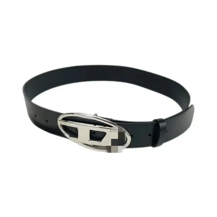 Black Belt With Oval Silver Buckle — merchant catalogue photo