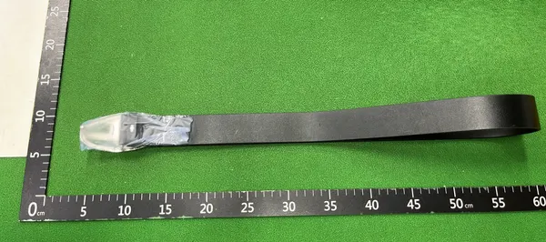 Black Belt With Oval Silver Buckle — warehouse QC photo 2