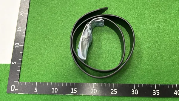 Black Belt With Oval Silver Buckle — warehouse QC photo 3