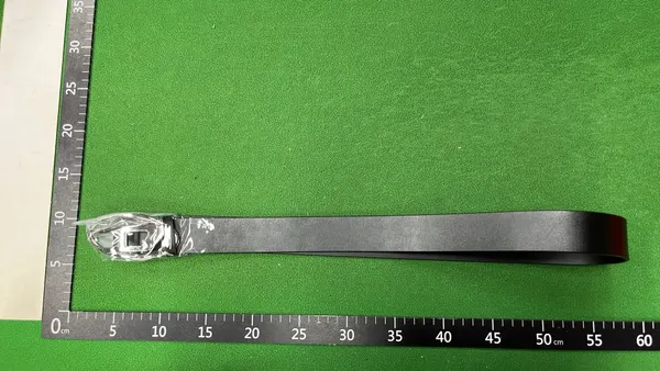 Black Belt With Oval Silver Buckle — warehouse QC photo 4