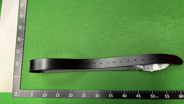 Black Belt With Oval Silver Buckle — warehouse QC photo 5