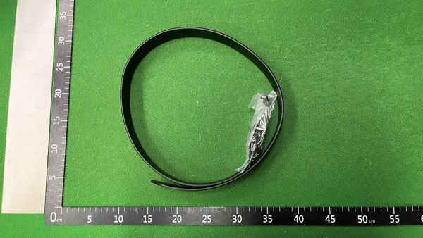 Black Belt With Oval Silver Buckle — warehouse QC photo 6