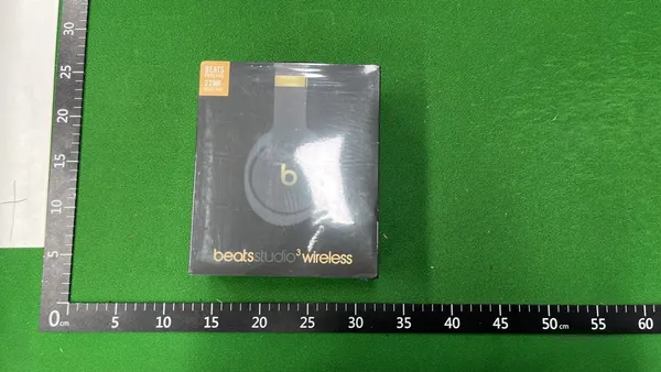 Charcoal Over-Ear Wireless Headphones With Gold Trim — warehouse QC photo 3