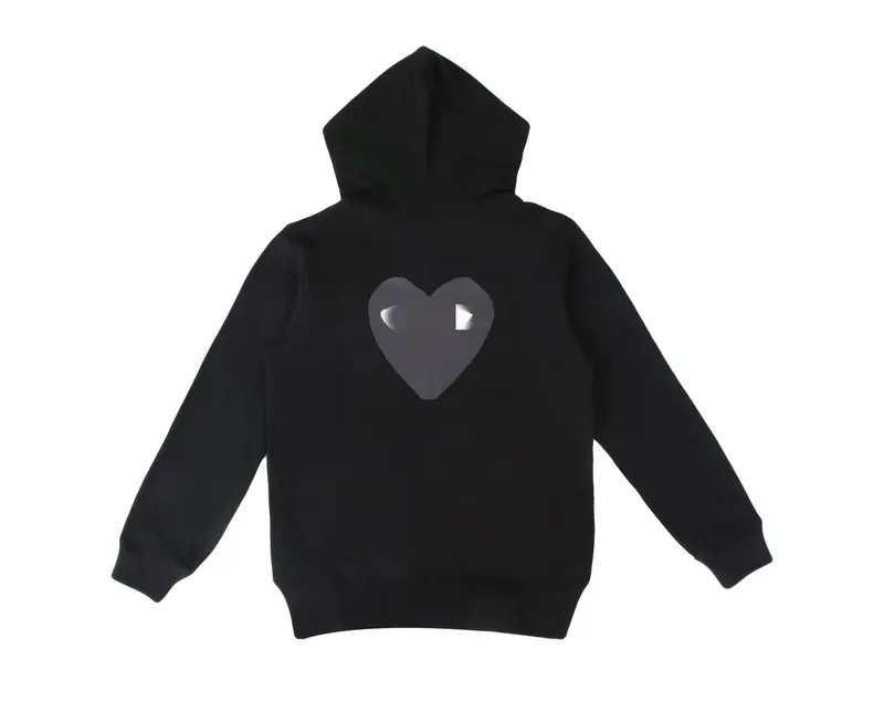 Black Hoodie With Grey Heart Back Print — merchant catalogue photo