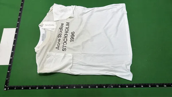 Washed Black Oversized T-Shirt With Text Print — warehouse QC photo 2