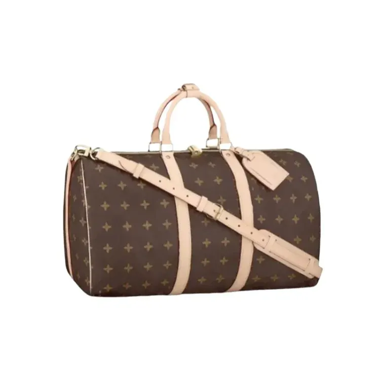 Brown Monogram Travel Duffle Bag — merchant catalogue photo